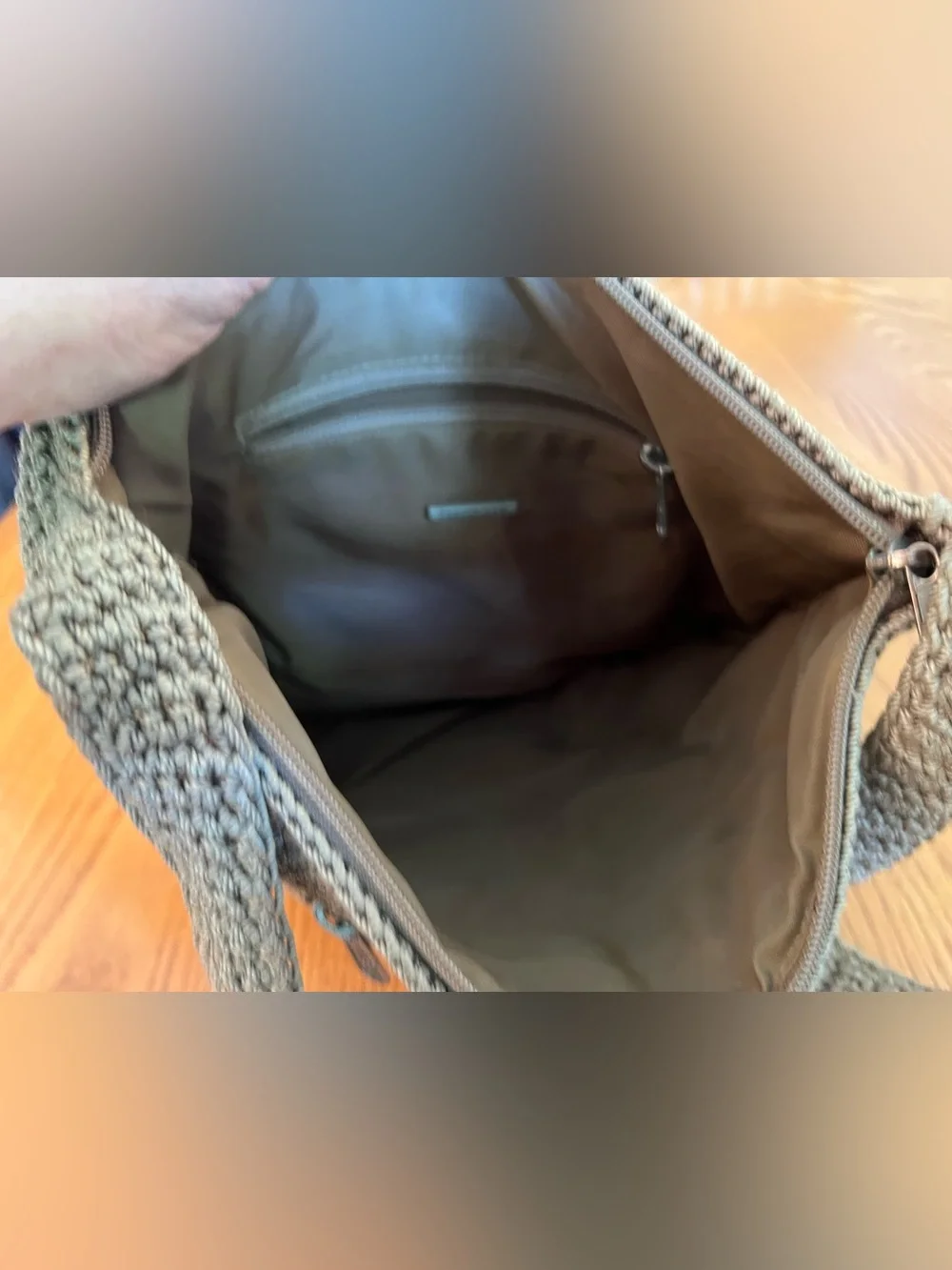 The Sak Woven Shoulder Tote Bag in Light Brown